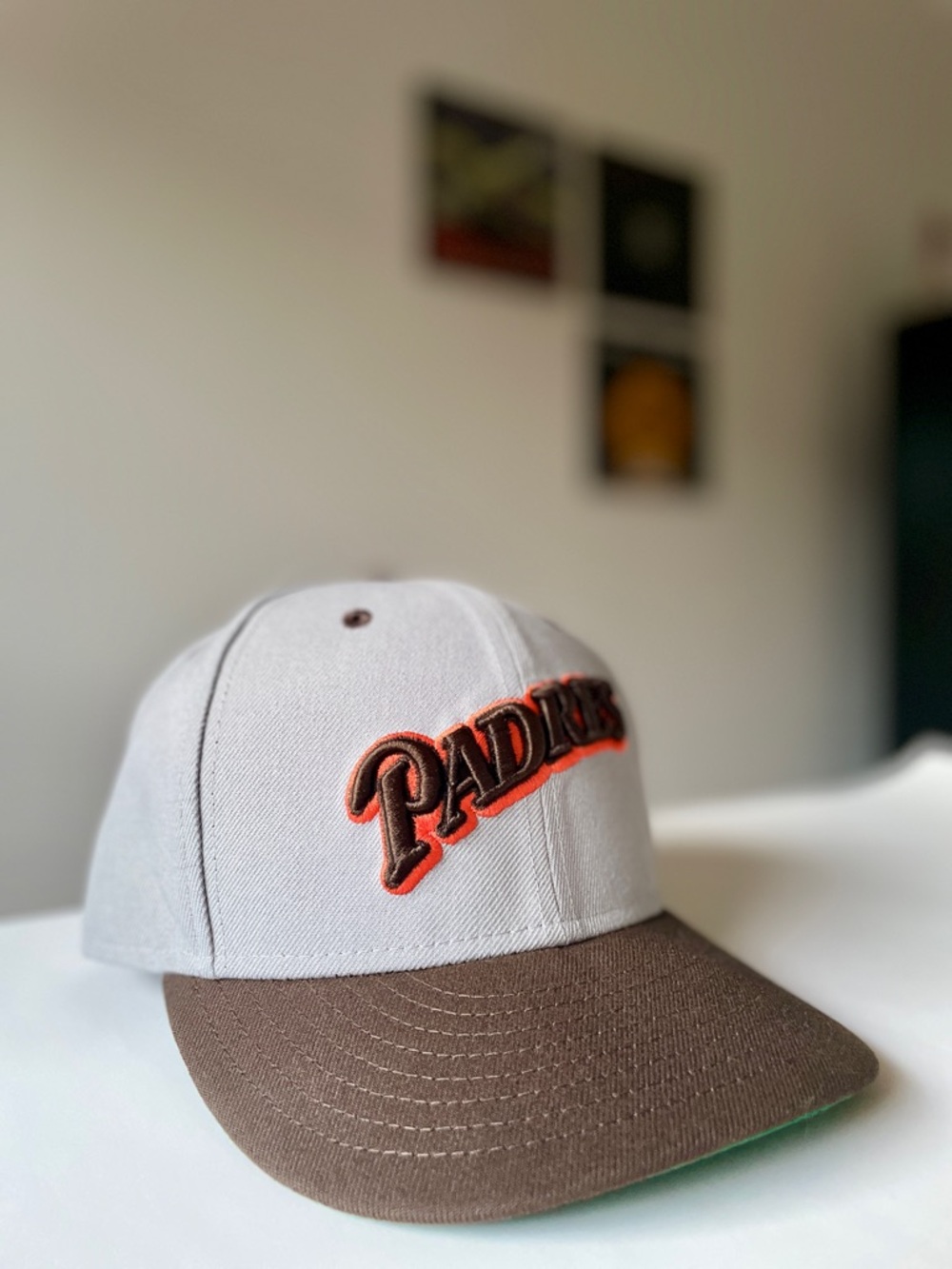 Custom San Diego Padres 1985-1990 Home Jersey Text 59FIFTY Fitted Cap